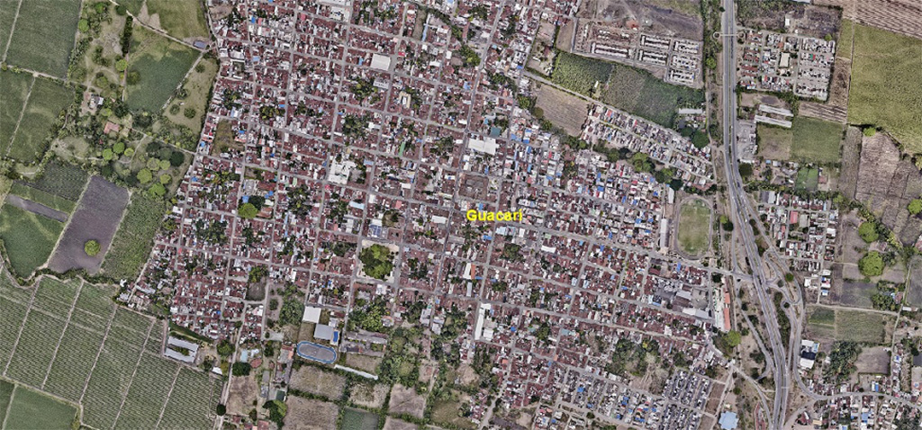 Mapa satelital terreno casco urbano guacal